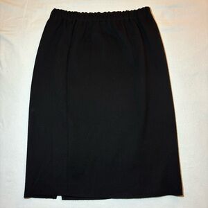 Briciole 100% New Wool Skirt With Elastic Waist Band Made In Italy Black Classic